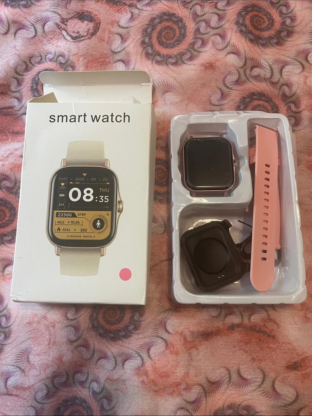 Smart Watch - Pink Silicone Band